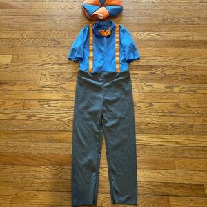 Vibrant Blue and Orange Kids Costume Set